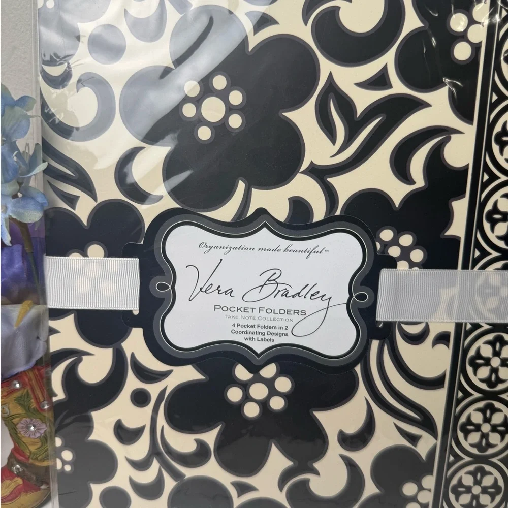NWT Vera Bradley Night & Day Pocket Folders Retired Floral Pocket Folders New